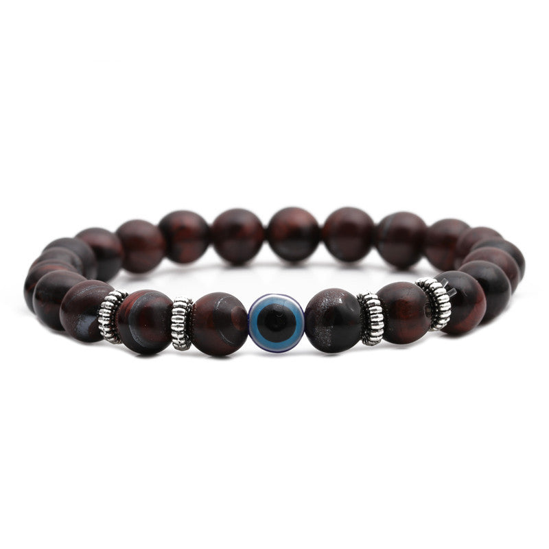 Wholesale Devil's Eye 8mm Tiger Eye Volcanic Stone Bracelets
